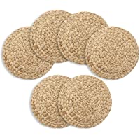 YANGQIHOME Manteles Individuales de Jacinto de Agua Tejidos a Mano Naturales- manteles Individuales Redondos- manteles…
